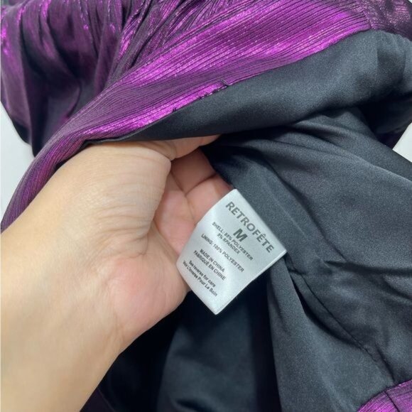 New Retrofete Nala sweetheart-neck minidress in Purple Size M - Picture 15 of 15